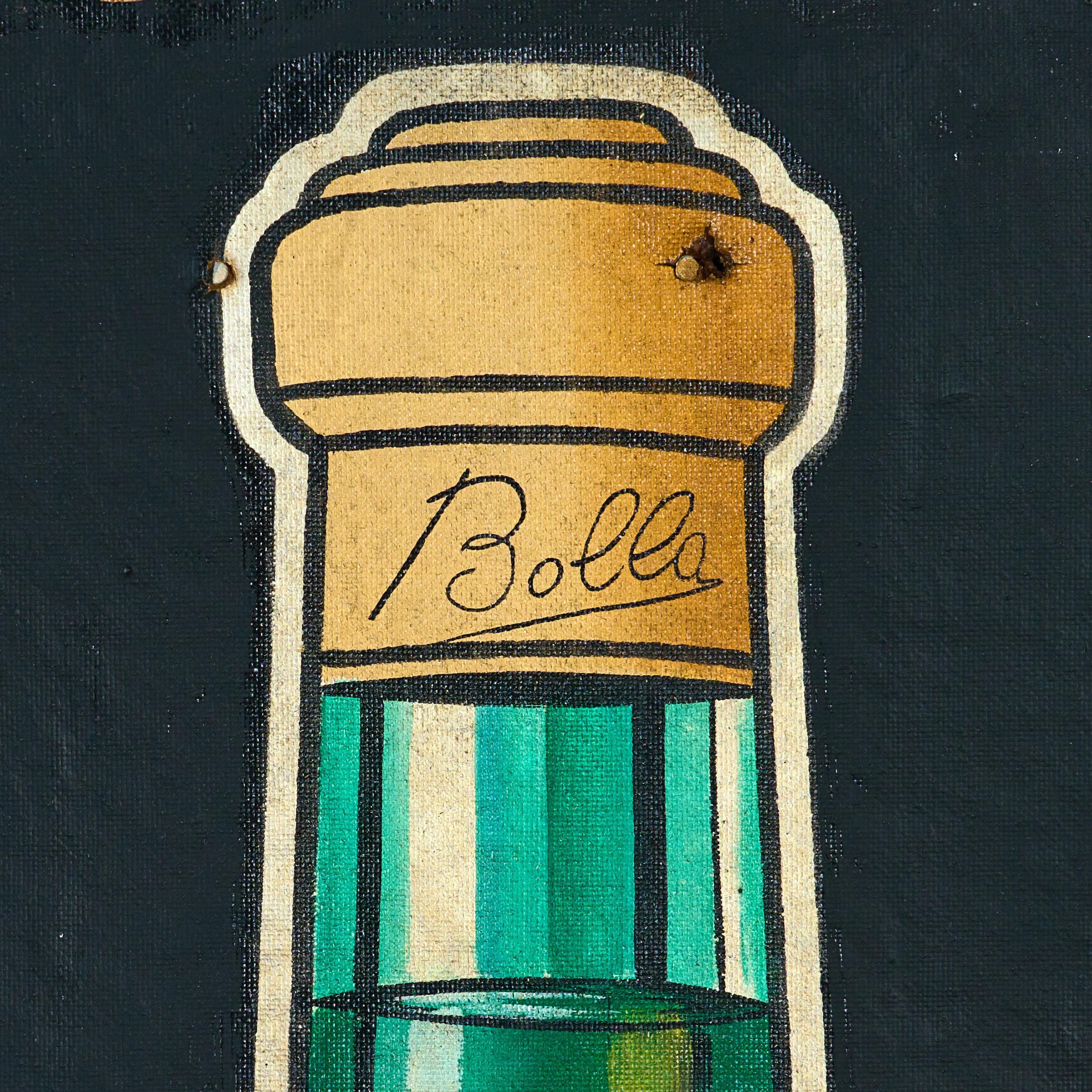 20ième siècle Panneau publicitaire peint à la main pour Soave Bolla en vente