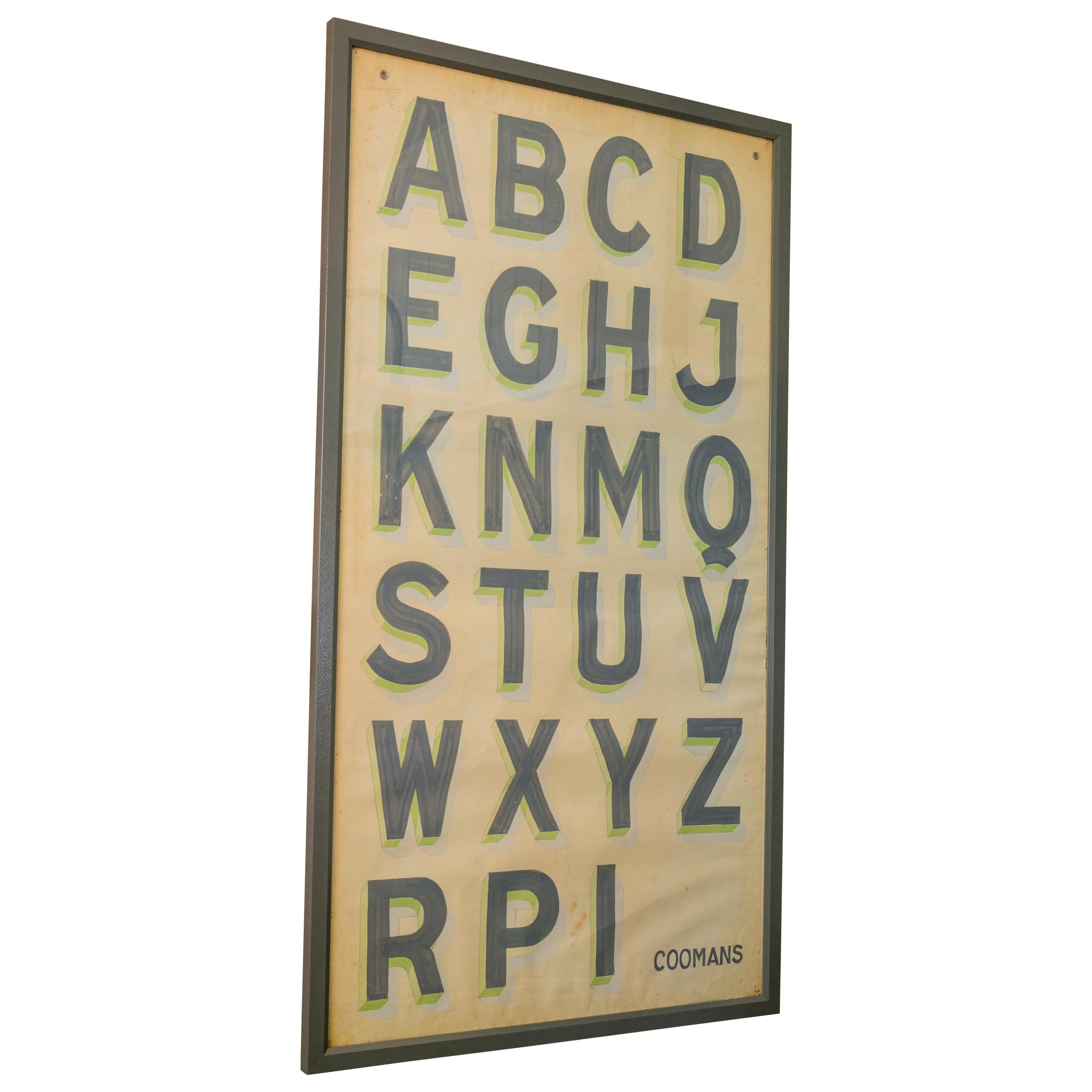 Hand Painted Alphabet Chart
