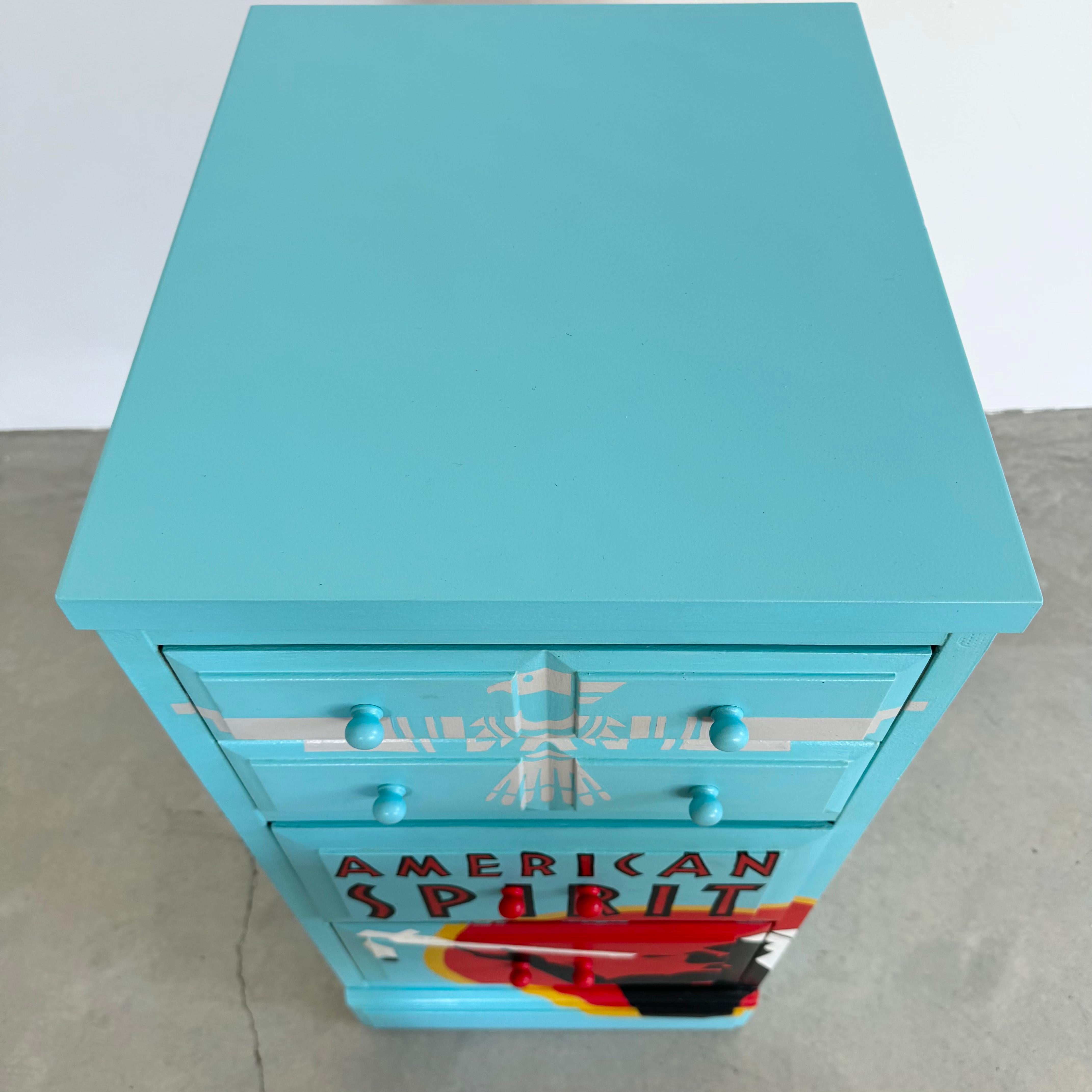 Hand Painted American Spirit Cigarettes Dresser, 2000s USA For Sale 7