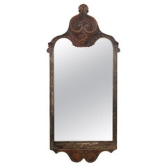 Hand Painted and Carved Tall Mirror, China circa 1770-1800