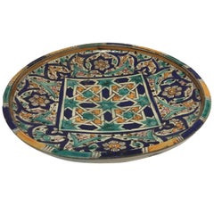 Hand-Painted and Handcrafted Moroccan Ceramic Bowl or Wall Art Decorative Plate