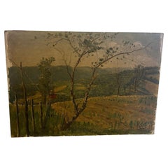 Hand painted and signed Landscape painting, possibly Antique.