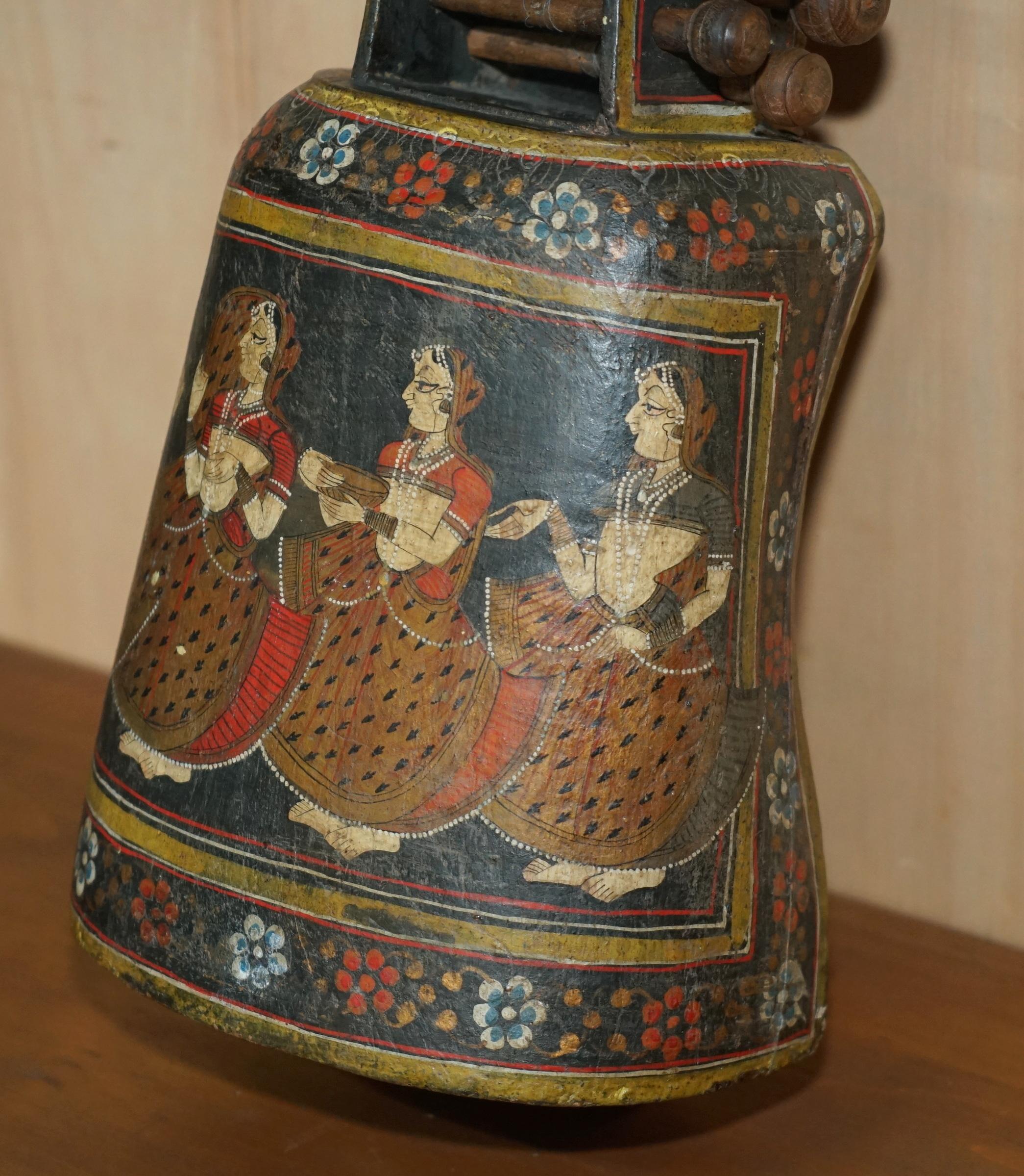 HAND PAiNTED ANTIQUE CIRCA 1860 INDIAN SINDHI SARANGI MUSICAL ...