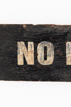 Hand Painted Antique Industrial NO FISHING Trade Shop Sign, C.1930
