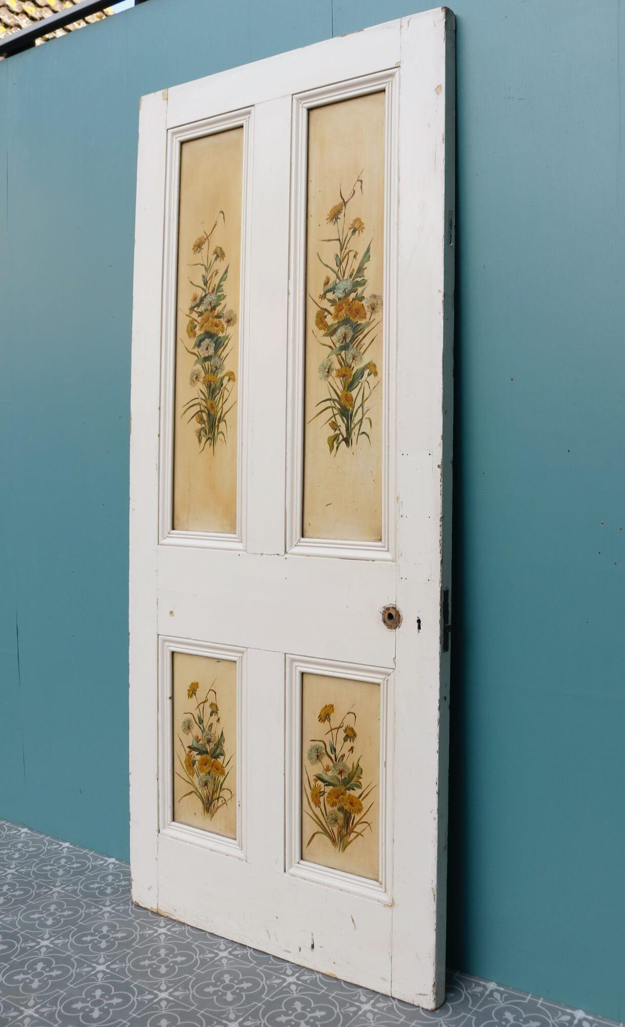 19th Century Hand Painted Antique Victorian Internal Door