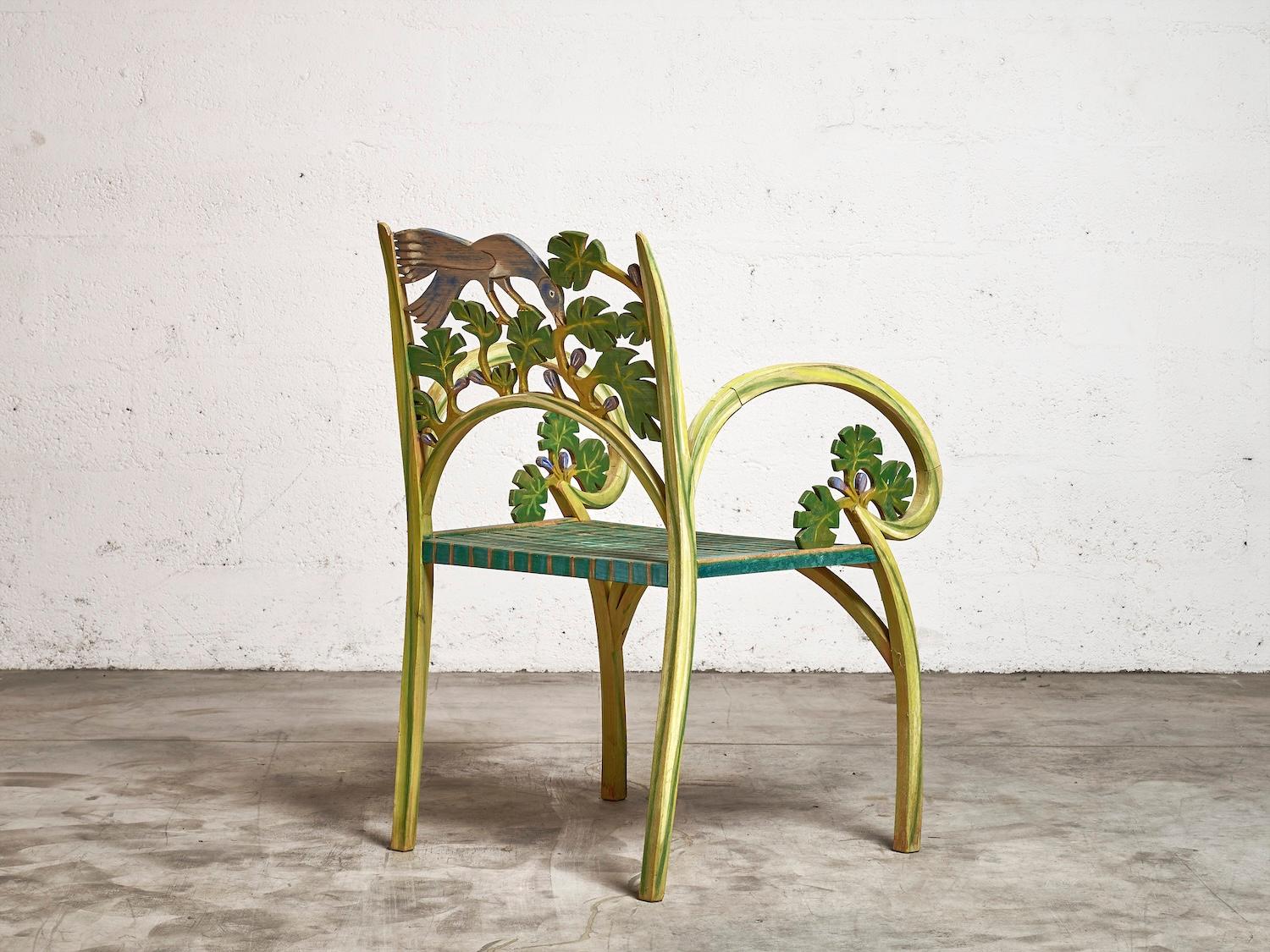 Artisanat Fauteuil peint à la main par Gerard Rigot en vente