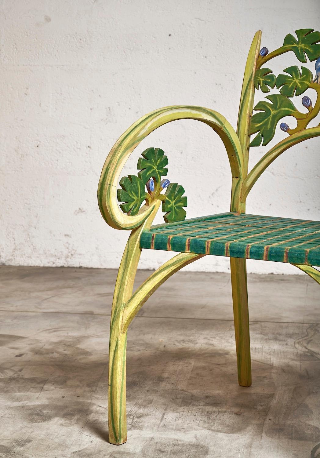 Fauteuil peint à la main par Gerard Rigot État moyen - En vente à TOURS, FR