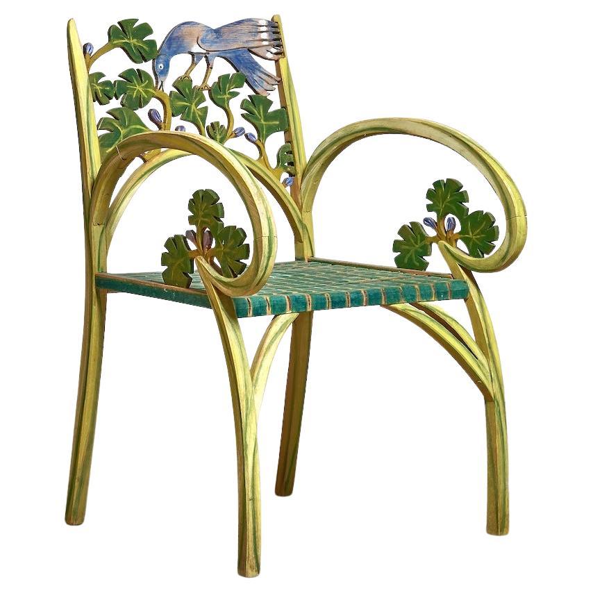 Fauteuil peint à la main par Gerard Rigot