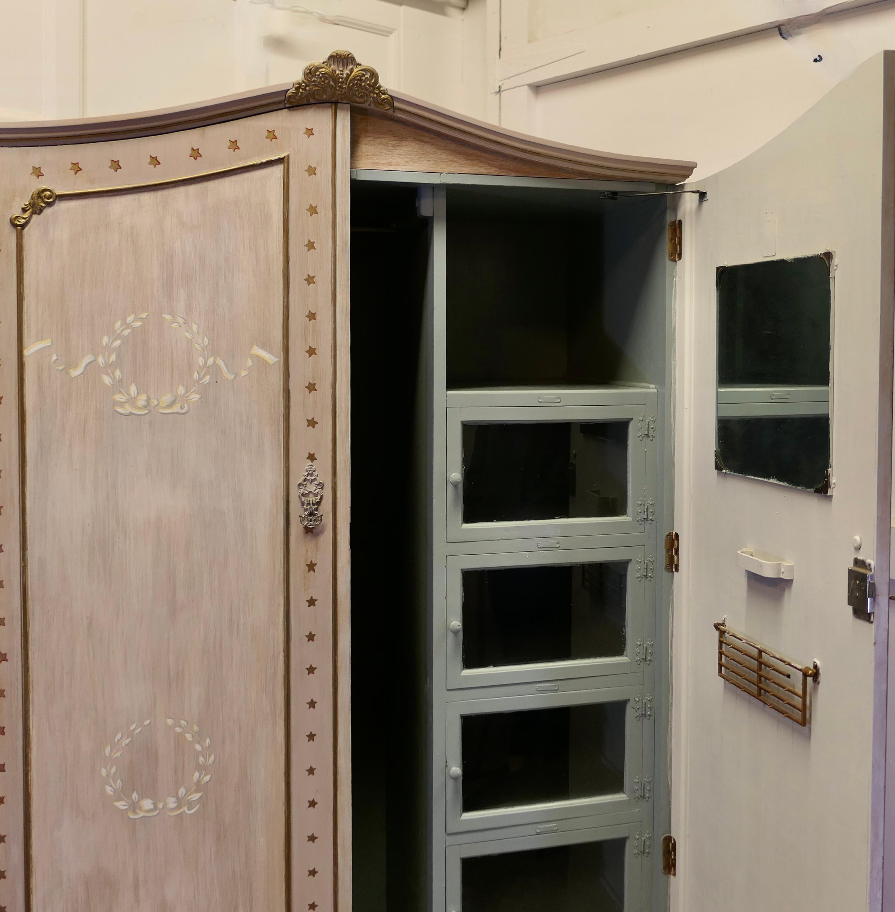 Mid-20th Century Hand Painted Armoire/Compactum from South of France 