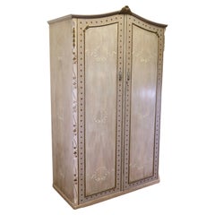 Vintage Hand Painted Armoire/Compactum from South of France 