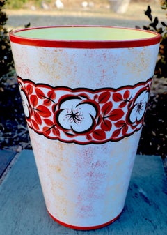 Hand Painted Art Deco Czechoslovakian Flower Vase