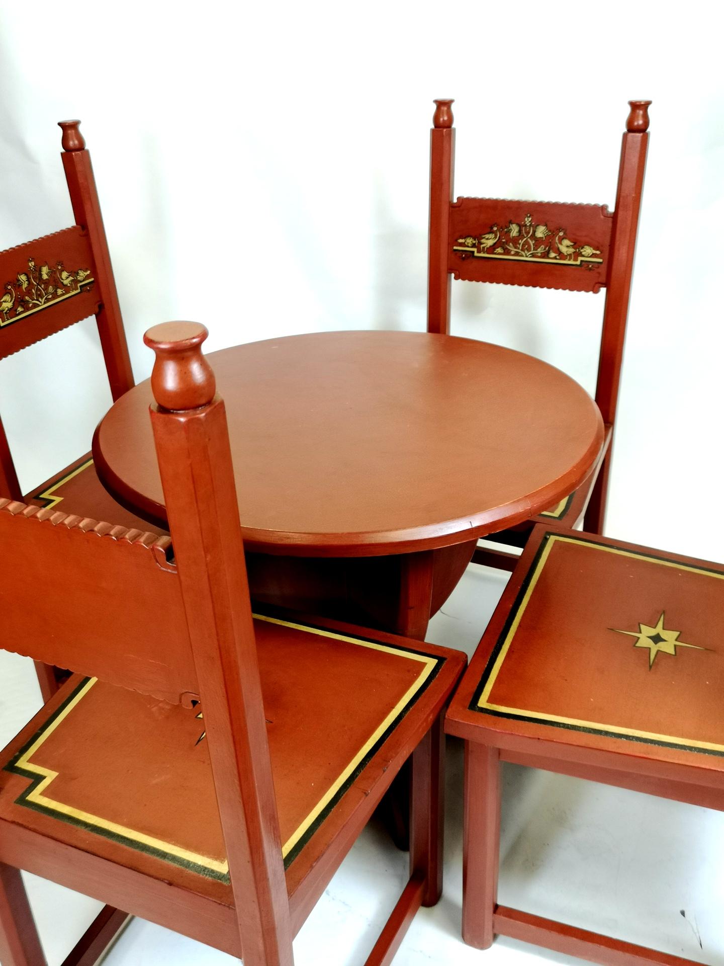 1930s dining table and chairs