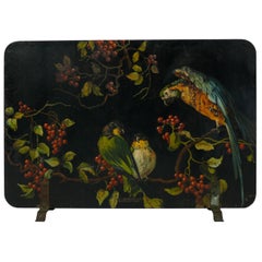Vintage Hand Painted Art Deco Fire Screen, circa 1930s