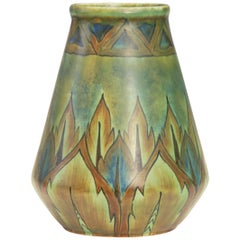 Hand Painted Art Deco Vase by Clews of England, circa 1930