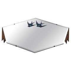 Specchio da parete Art déco dipinto a mano