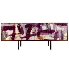 Hand painted Art Door Sideboard 'Pratt Credenza' by Morgan Clayhall