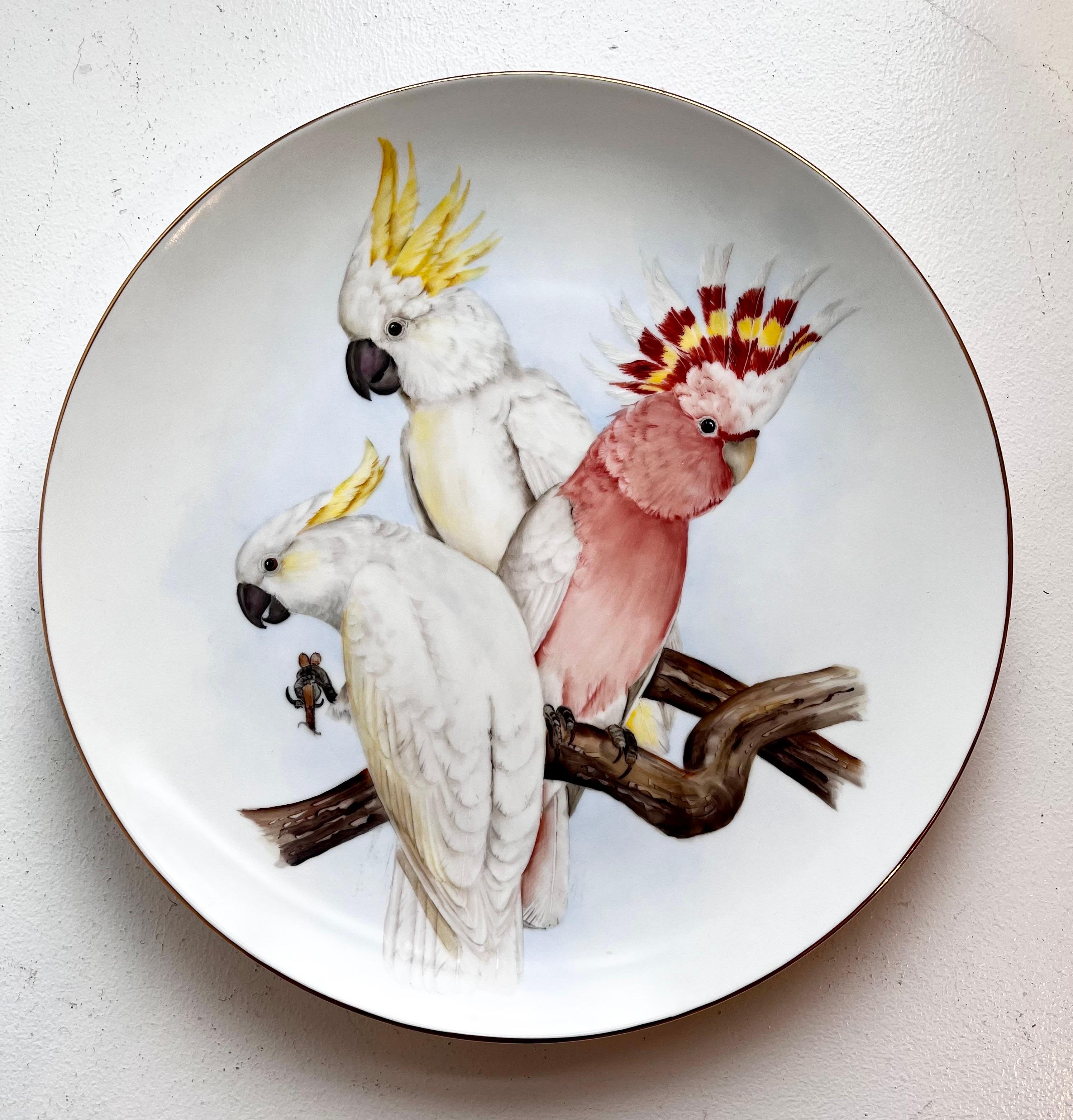 Large Hand Painted Art Plate 