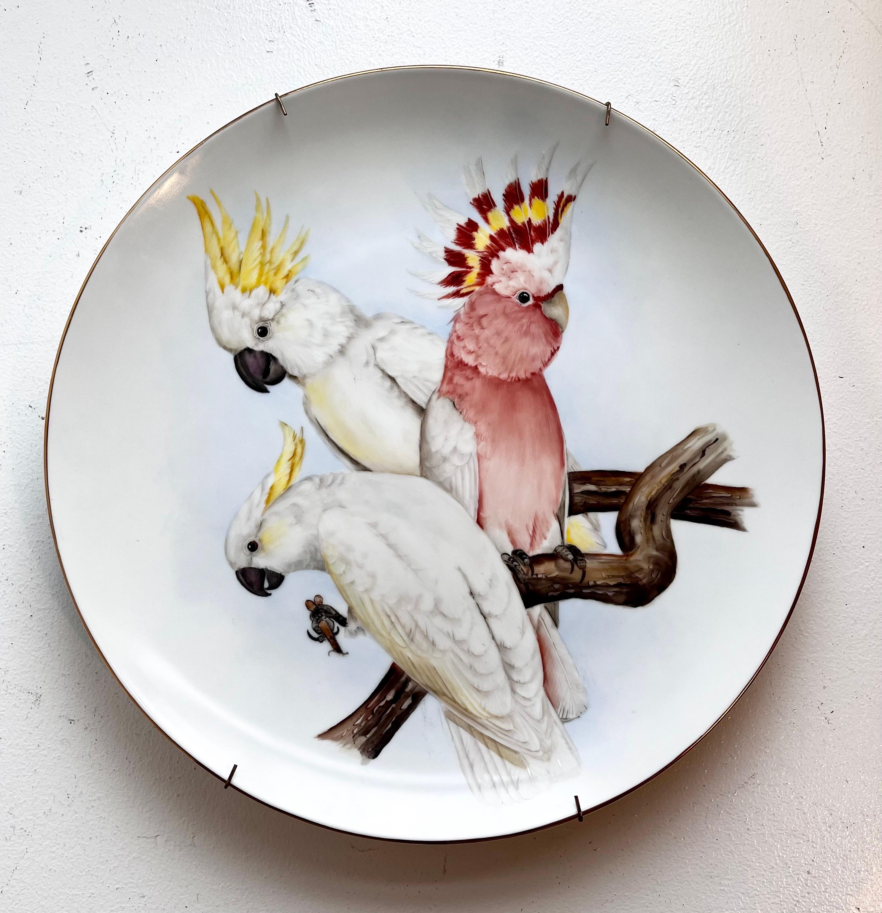 Late 20th Century Hand Painted Art Plate 