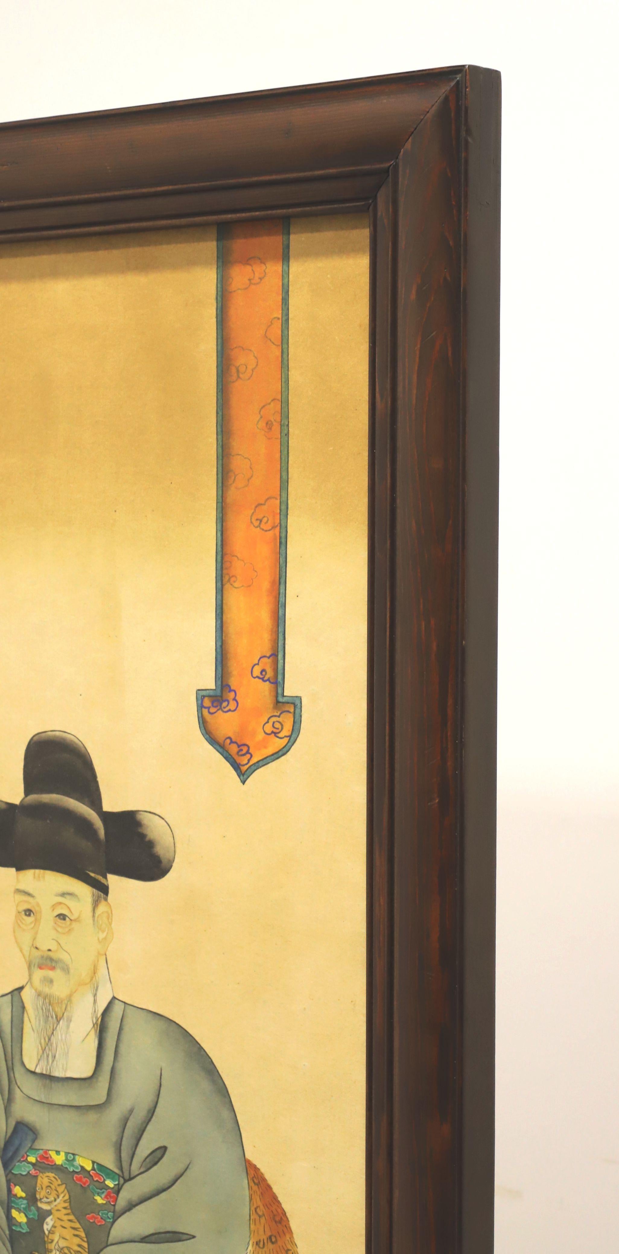 20ième siècle Paravent asiatique chinoiserie peint à la main sur support en bois de feuillus en vente