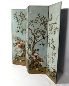 Hand Painted Asian Folding Screen, circa 1930s