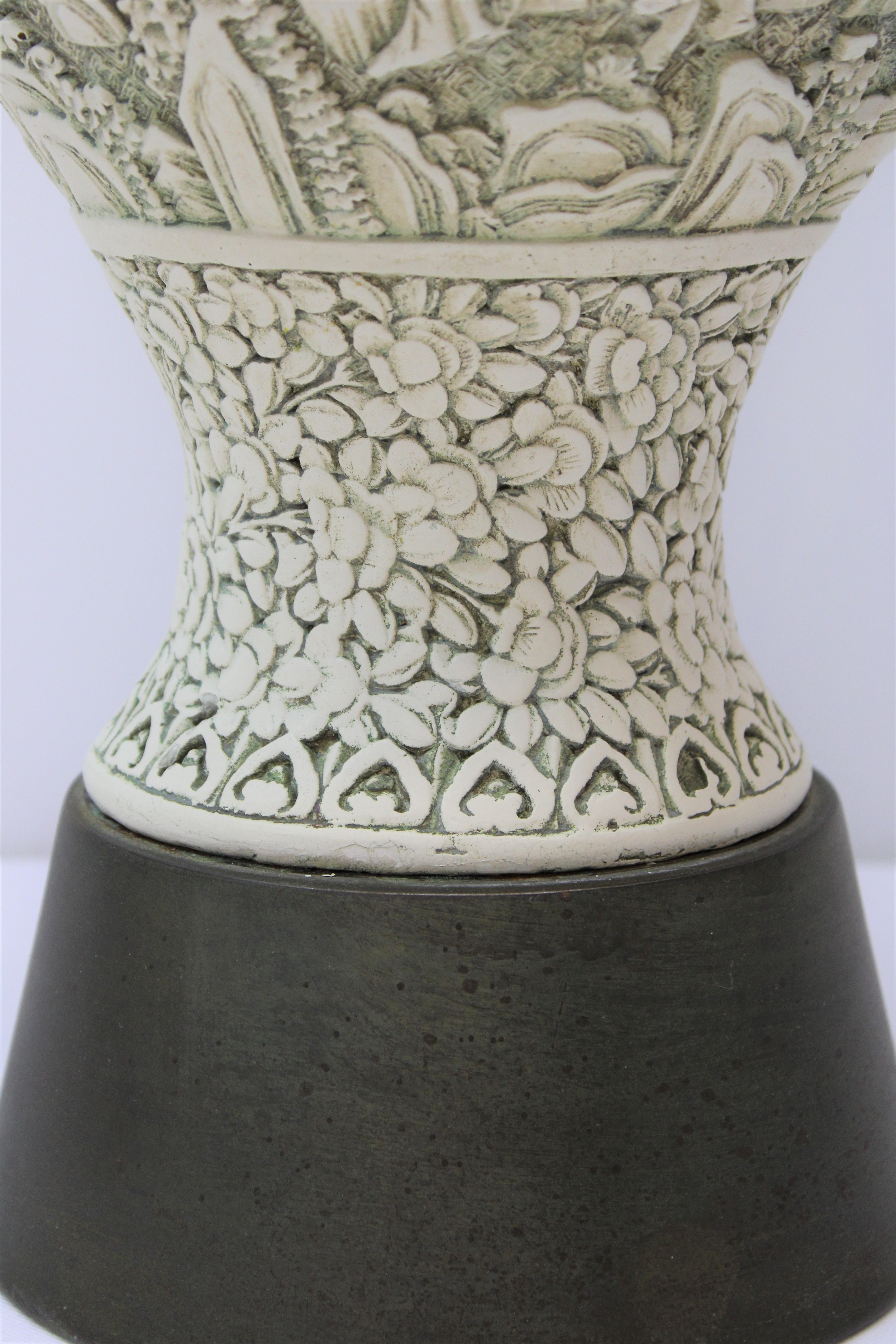 Porcelaine Lampes en porcelaine asiatique peintes à la main en vente
