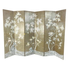 Hand Painted Asian Screen