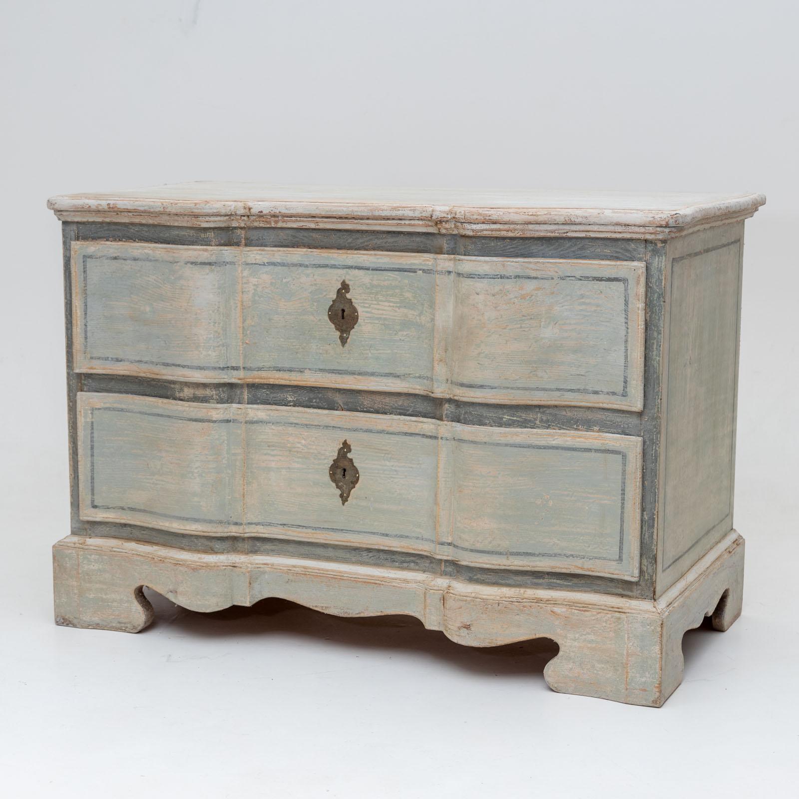 Hand-painted Baroque-style Chest of Drawers, circa 1900 In Good Condition For Sale In Greding, DE