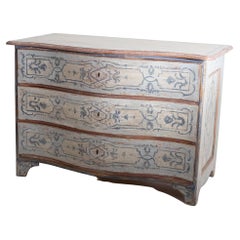 Hand-painted Baroque Chests of Drawers, Softwood, 18th Century