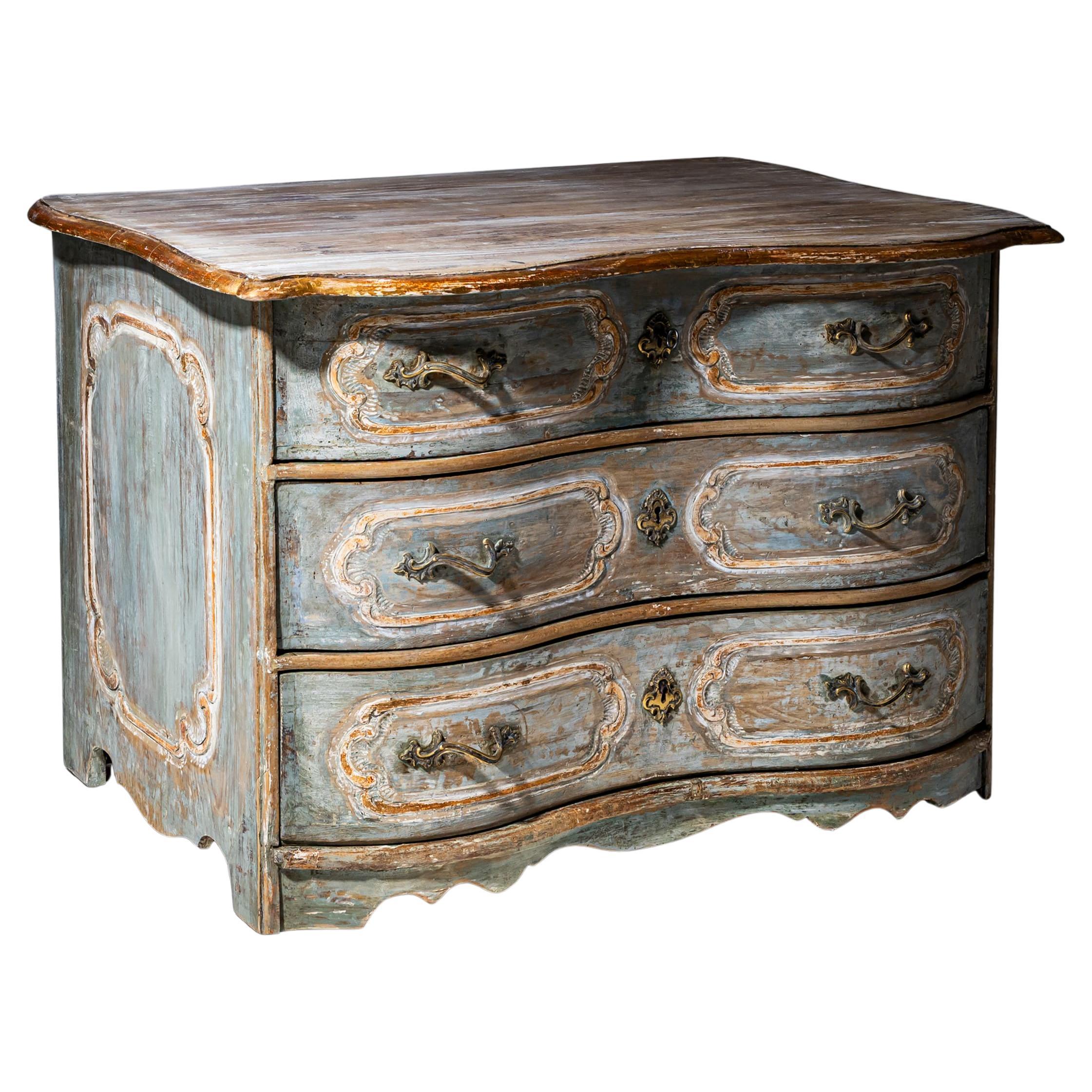 Italian Rococo Revival Painted Commode For Sale at 1stDibs