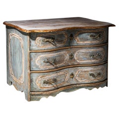 Commode baroque peinte à la main, milieu du 18e siècle