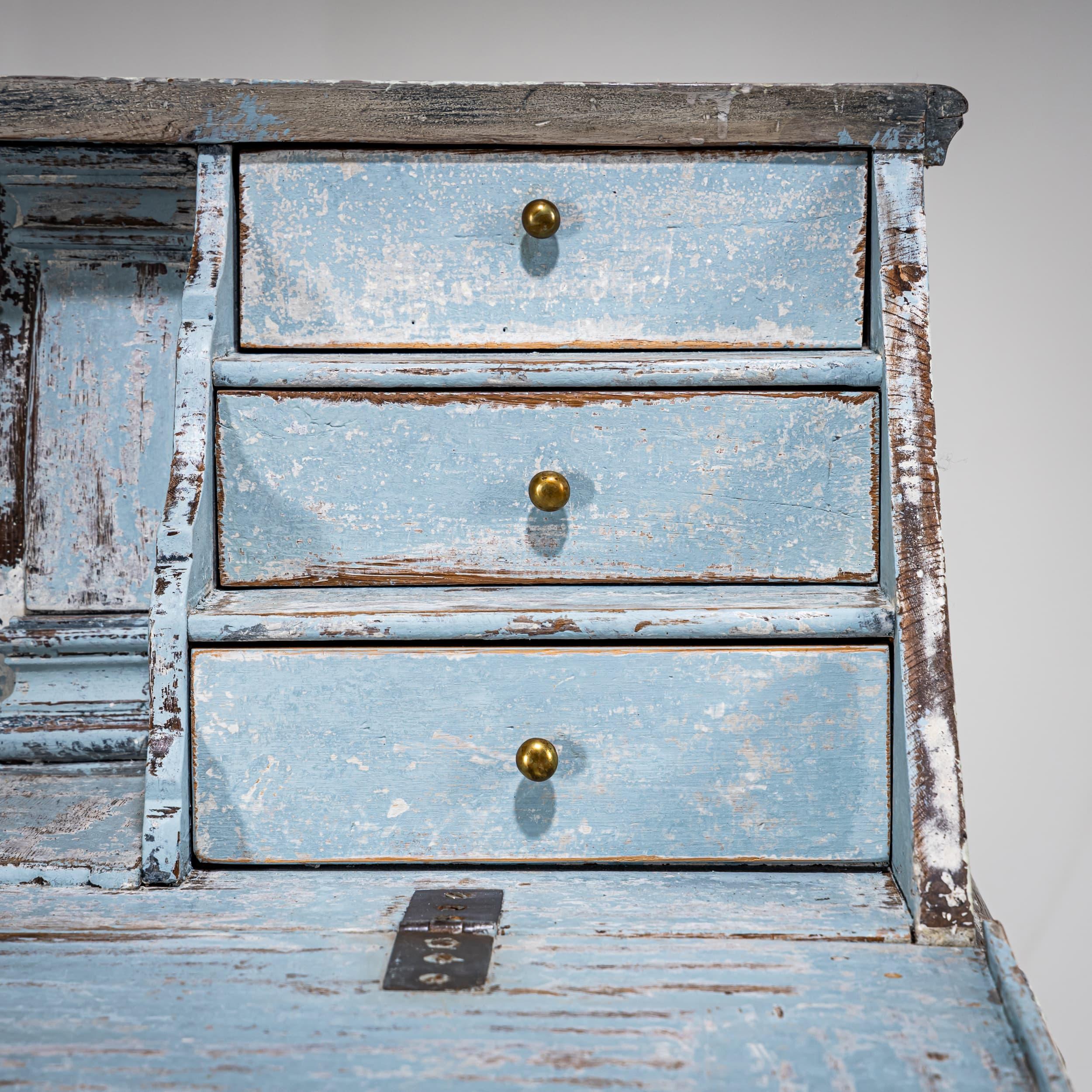 Handgemalter Barocksekretär, 18. Jahrhundert im Angebot 1