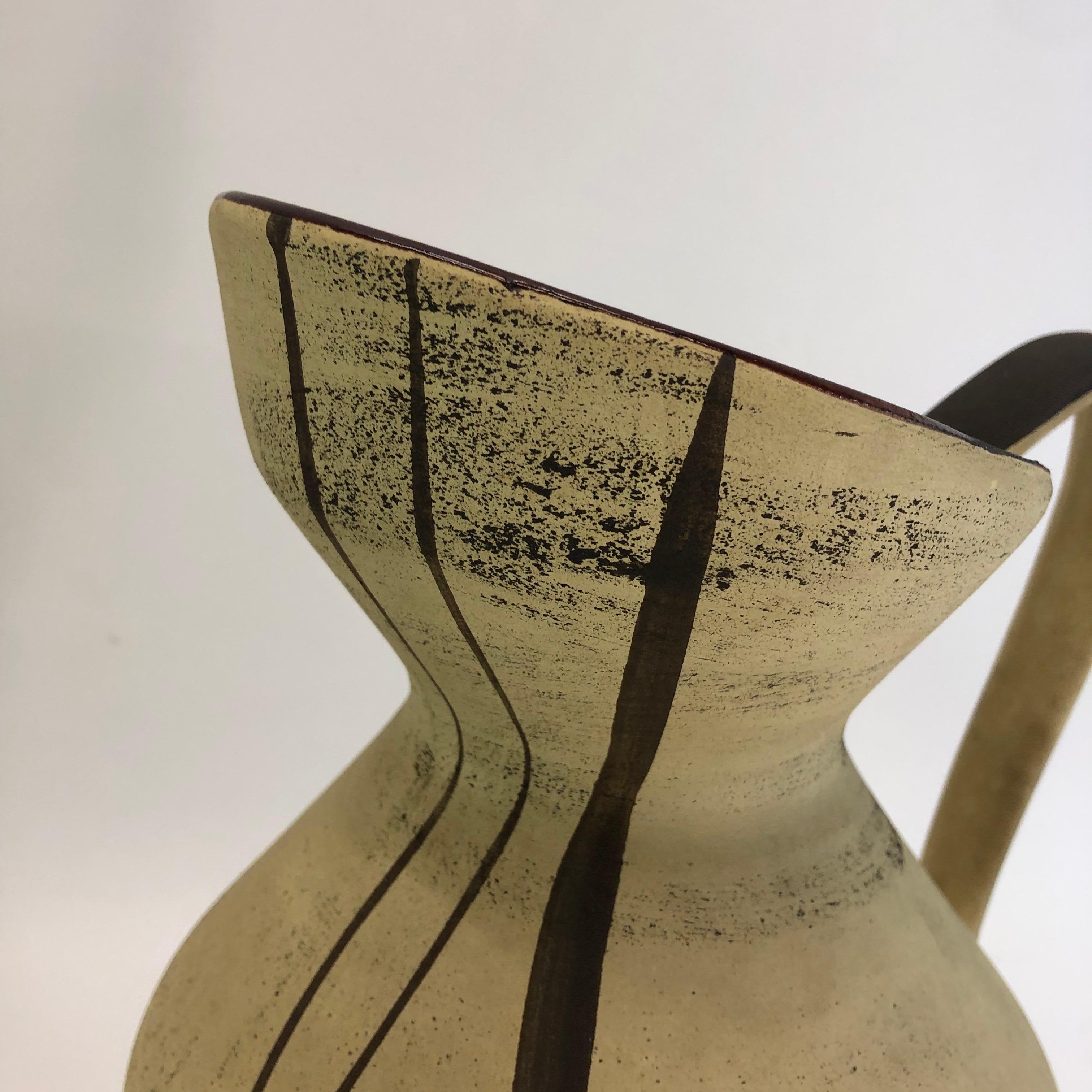 Ceramica Brocca/vaso in ceramica dipinta a mano, Germania occidentale di Bodo Mans, 1950 in vendita