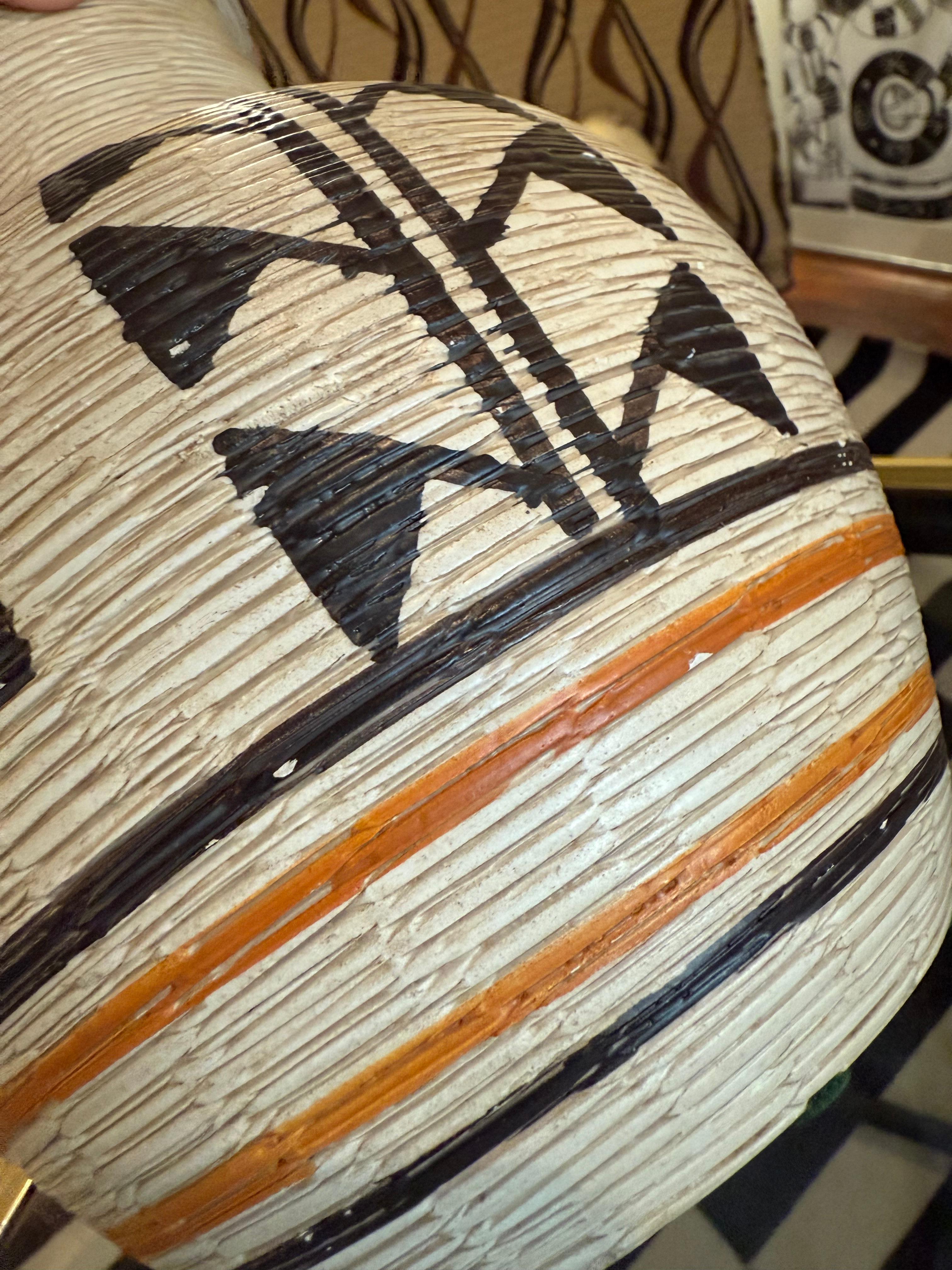 Stampato Vaso in ceramica Bertel House dipinto a mano - Made in Italy in vendita