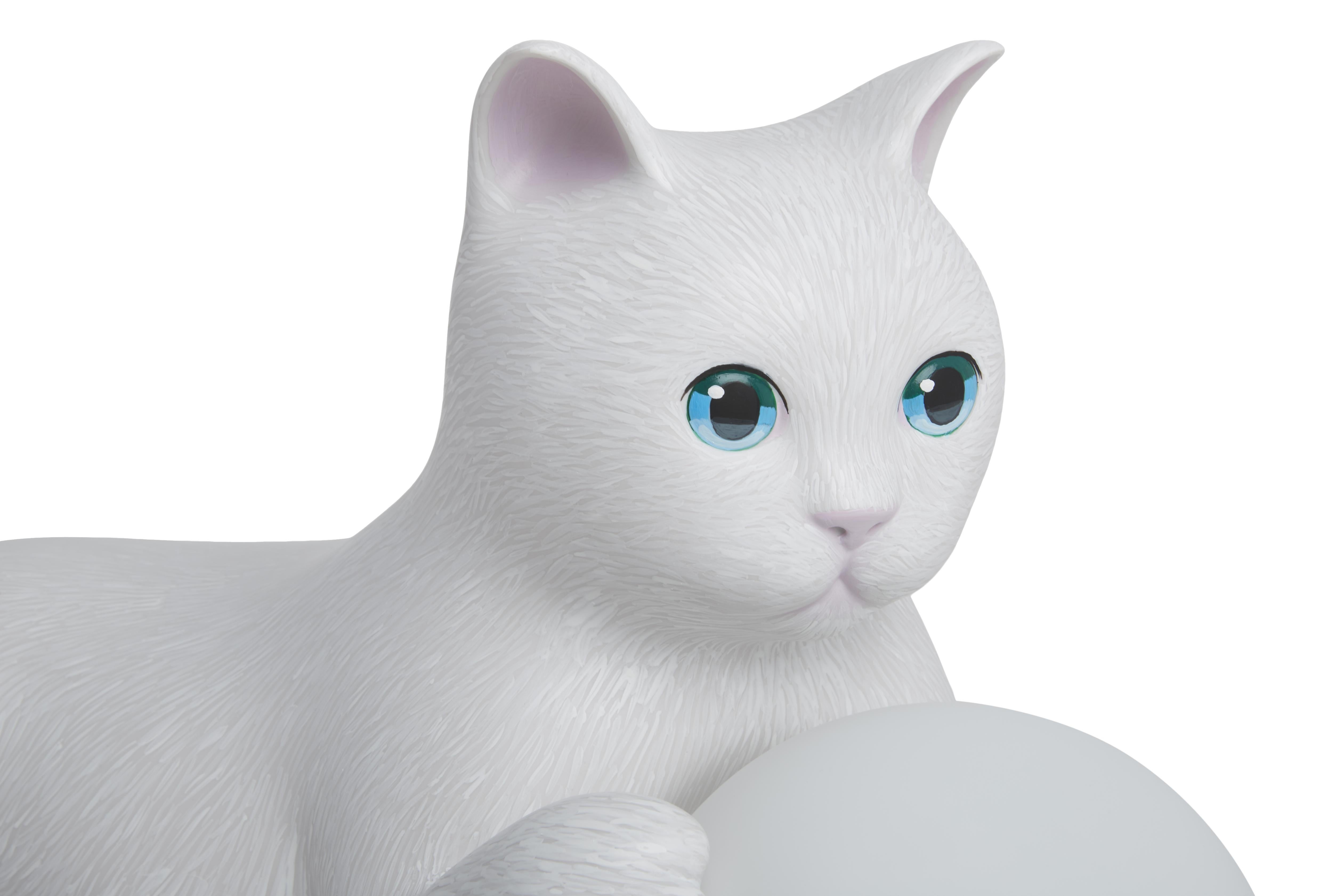Lampe de table en forme de chat Birba, peinte à la main, Pet Therapy par Atelier Biagetti Neuf - En vente à Milan, IT