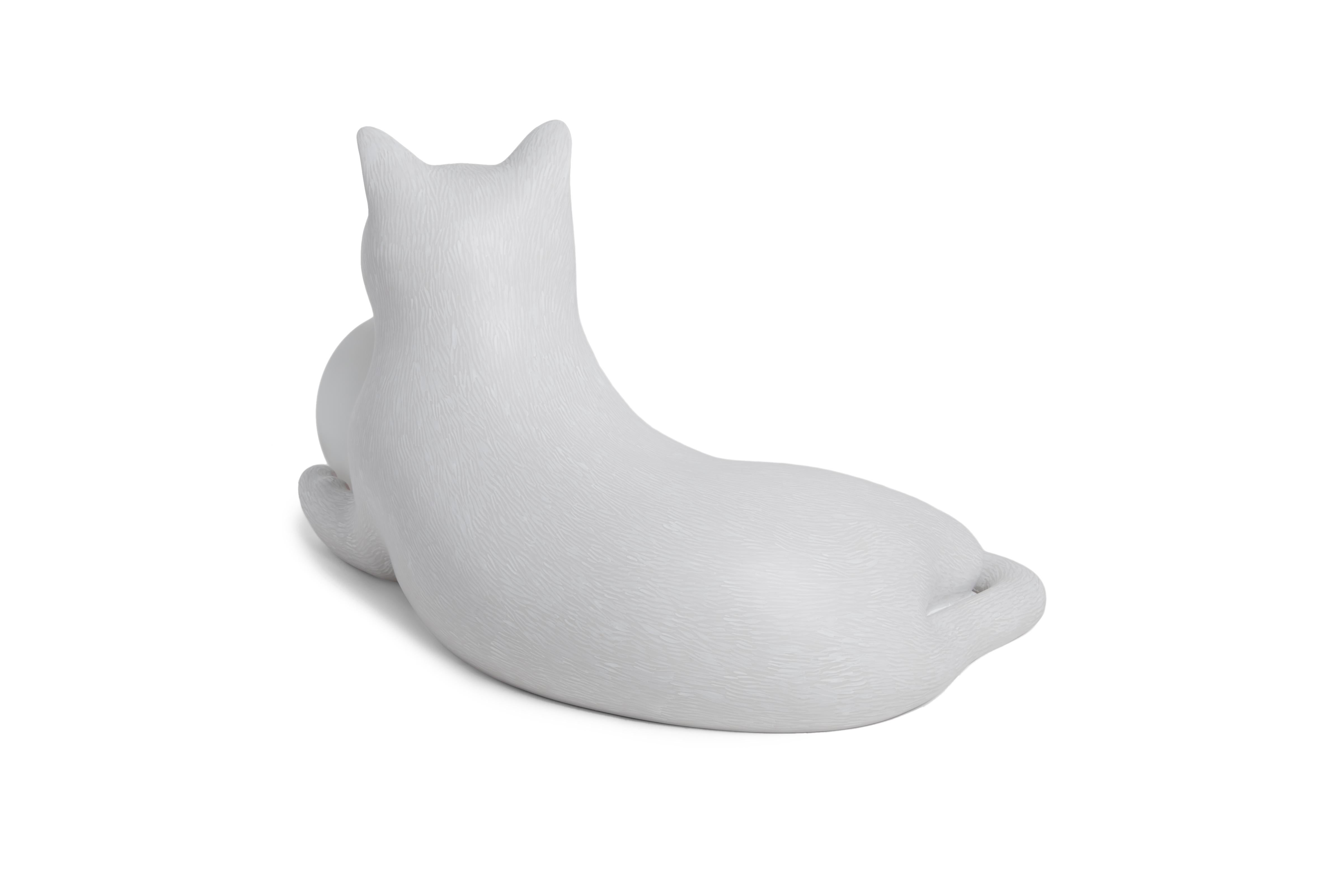 Lampe de table en forme de chat Birba, peinte à la main, Pet Therapy par Atelier Biagetti en vente 1