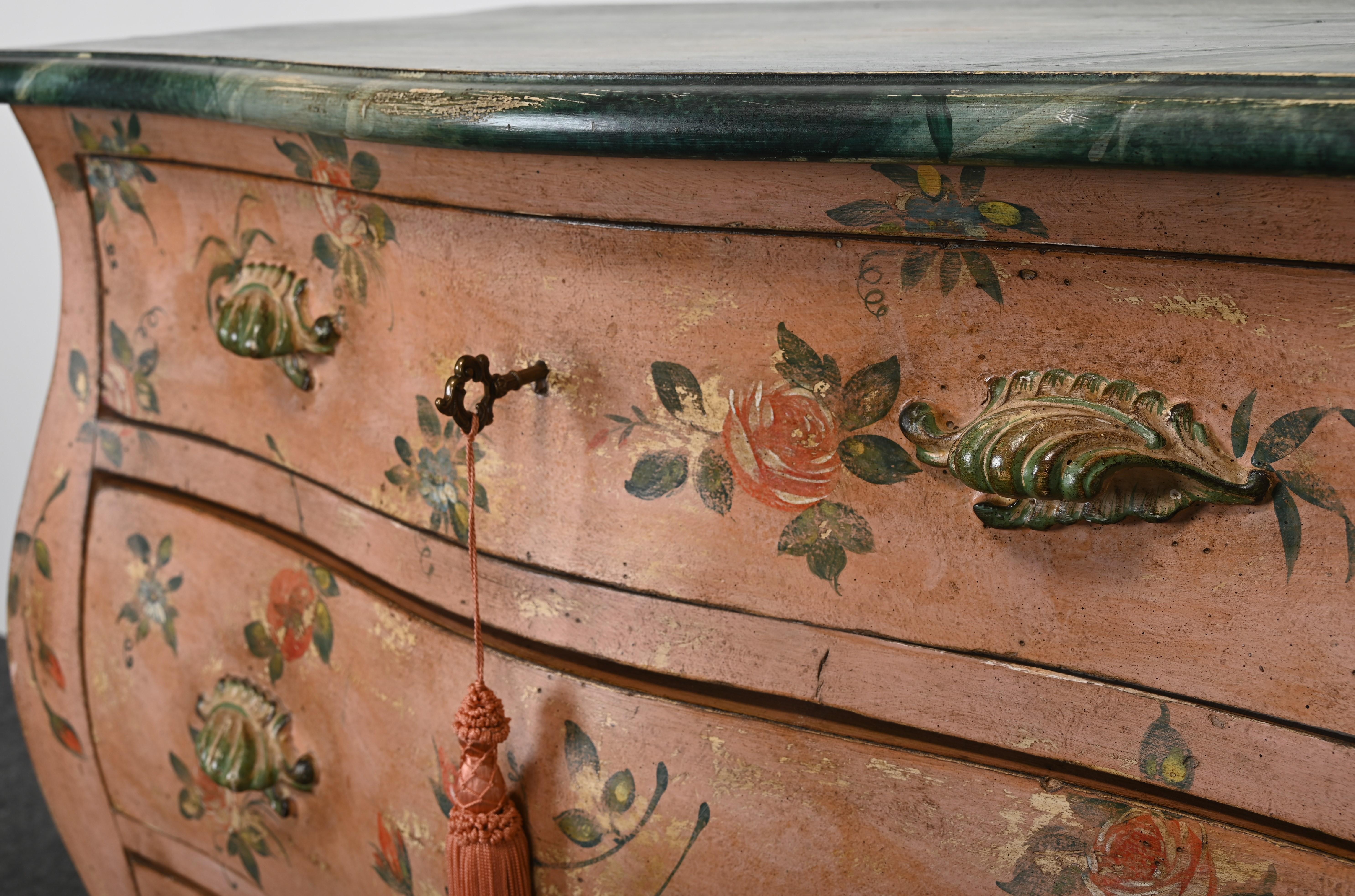 Hand-Painted Hand Painted Bombay Chest, 1980s