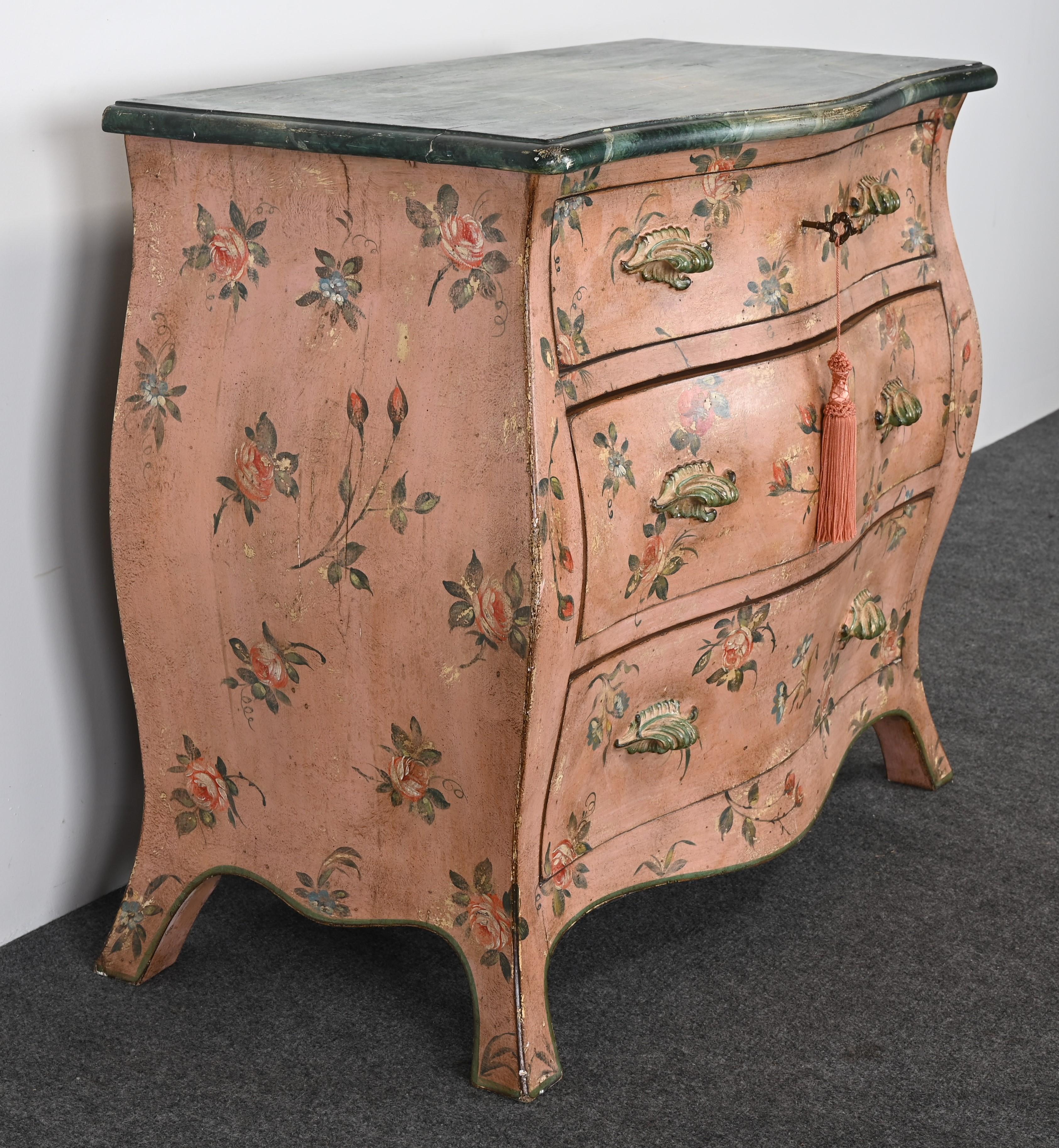 Hand Painted Bombay Chest by Patina Furniture Company, 1980s For Sale 1