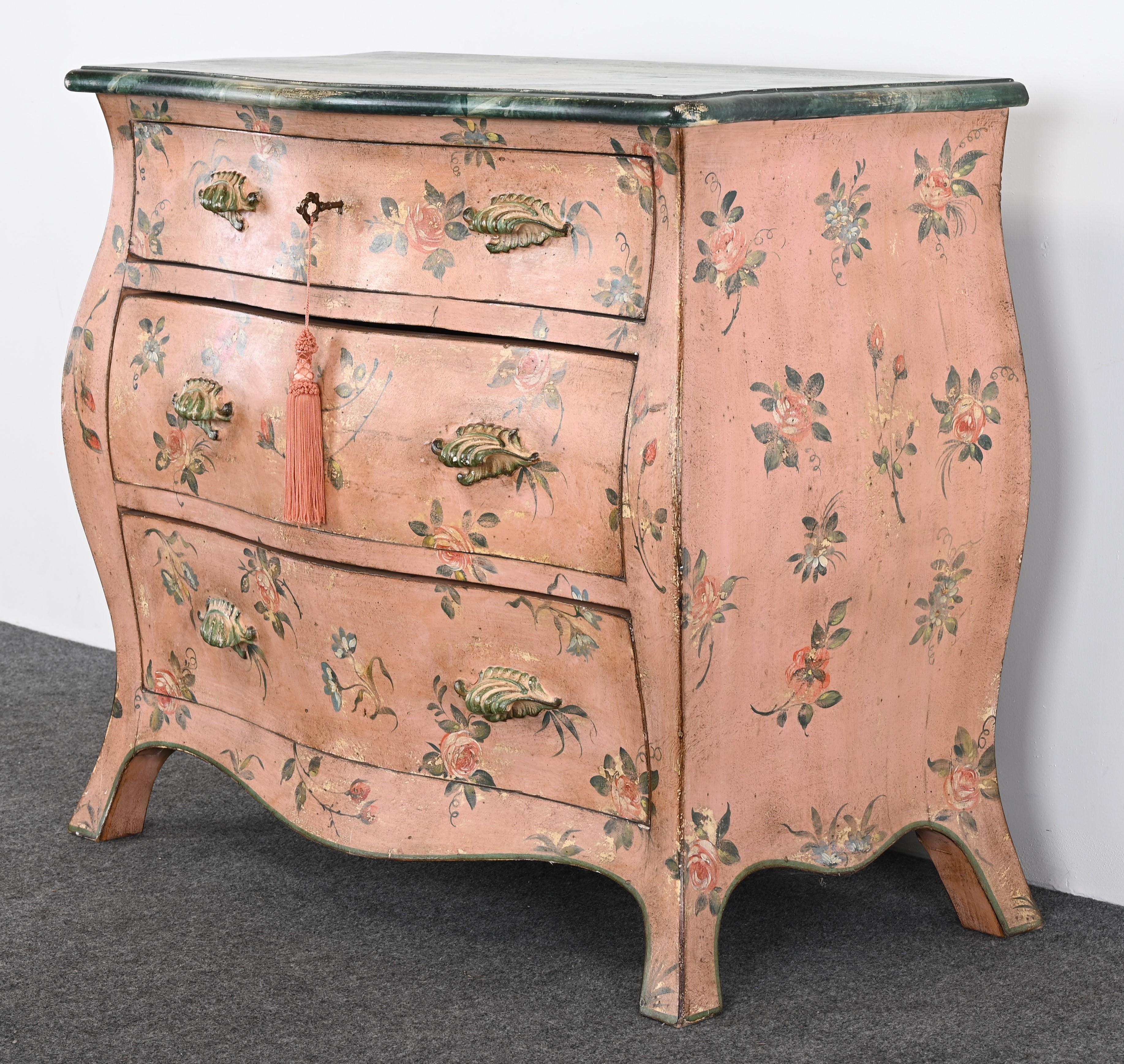 Hand Painted Bombay Chest by Patina Furniture Company, 1980s For Sale 4