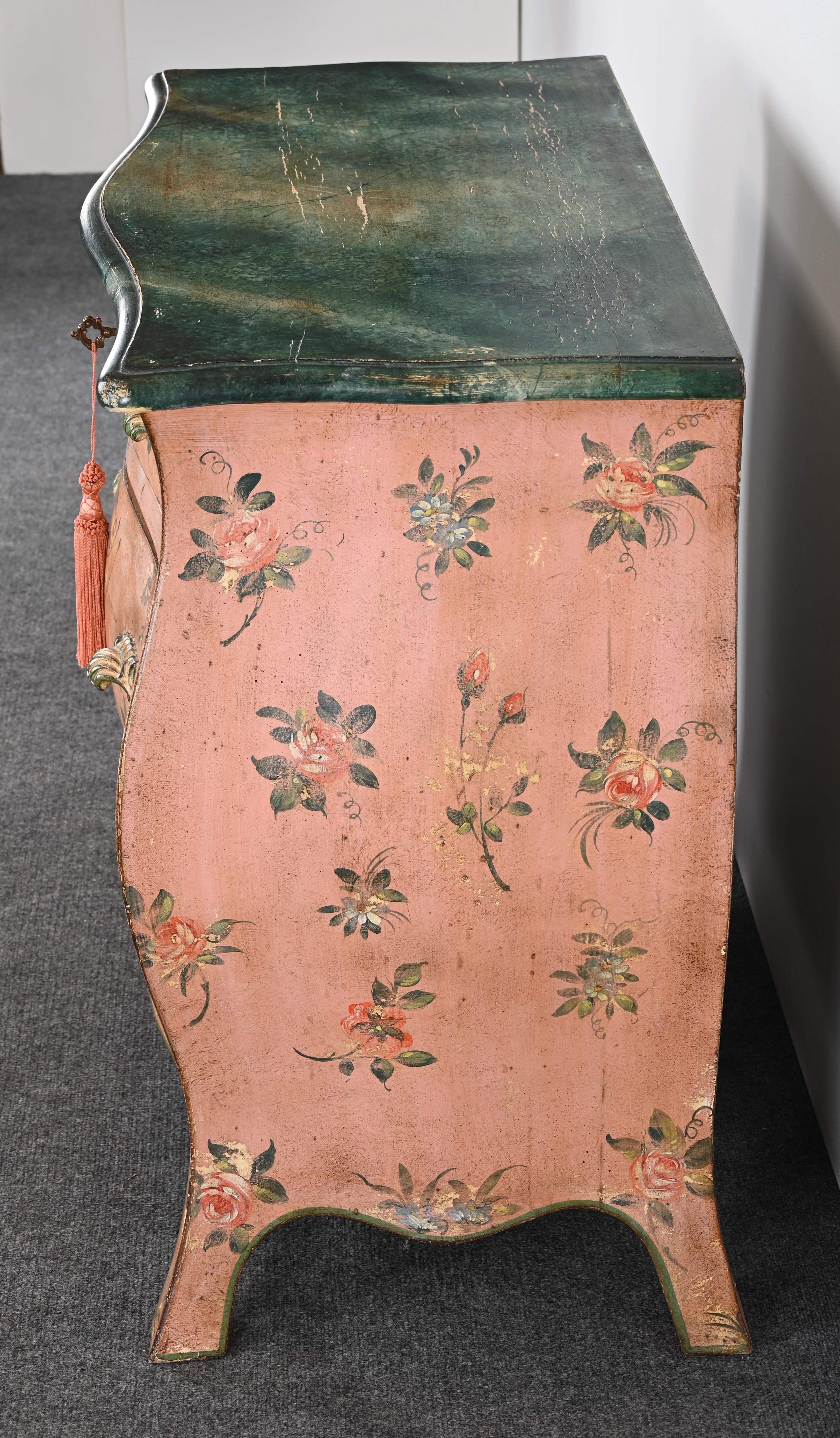 Hand Painted Bombay Chest by Patina Furniture Company, 1980s For Sale 6