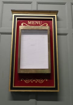 Hand Painted Brass Bistro Menu Board