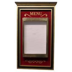 Hand Painted Brass Bistro Menu Board