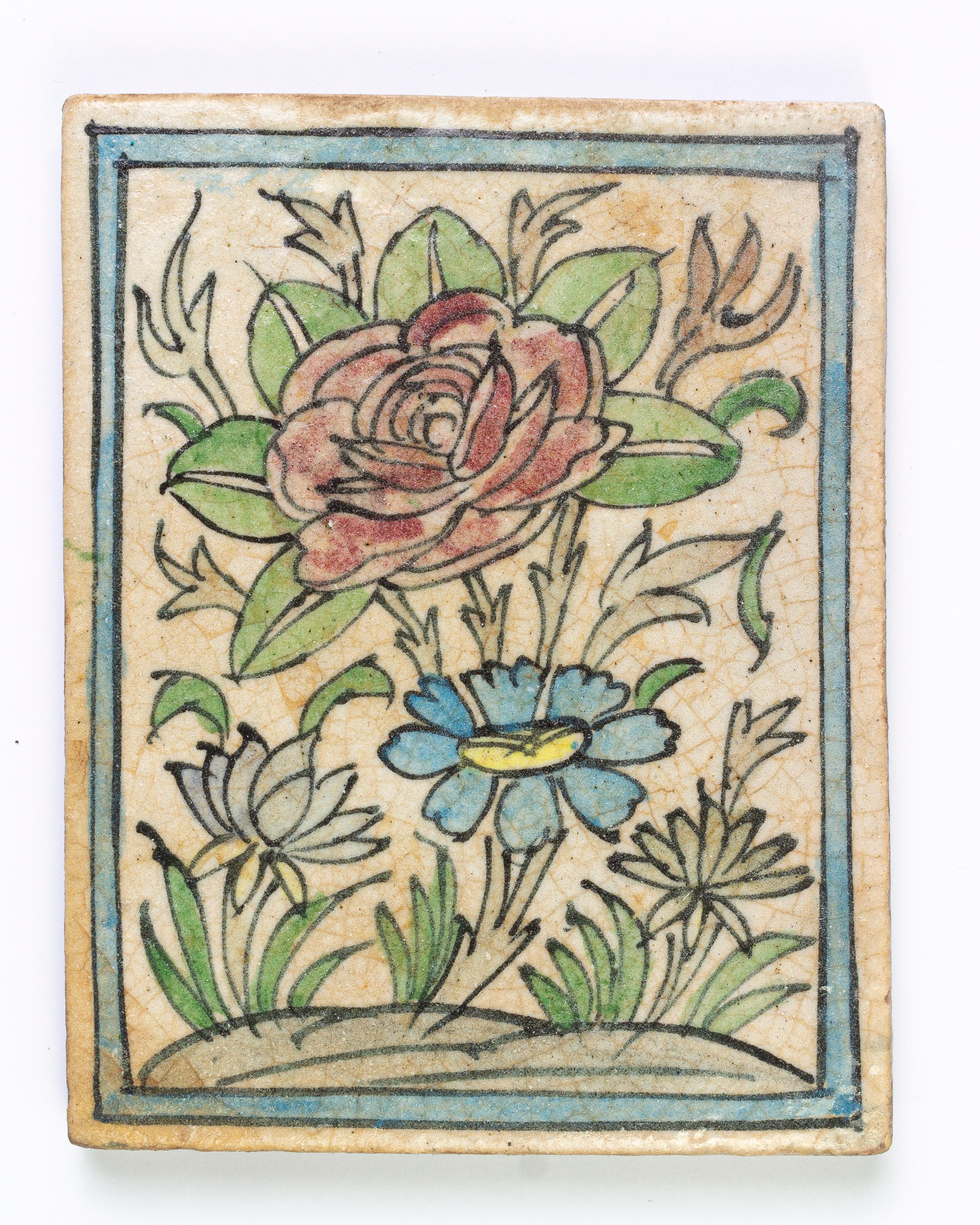 Azulejos orientales antiguos de cerámica pintados a mano Otro en venta