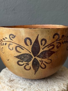 Hand Painted Ceramic Bowl From Guerrero, Mexico, 1970´s