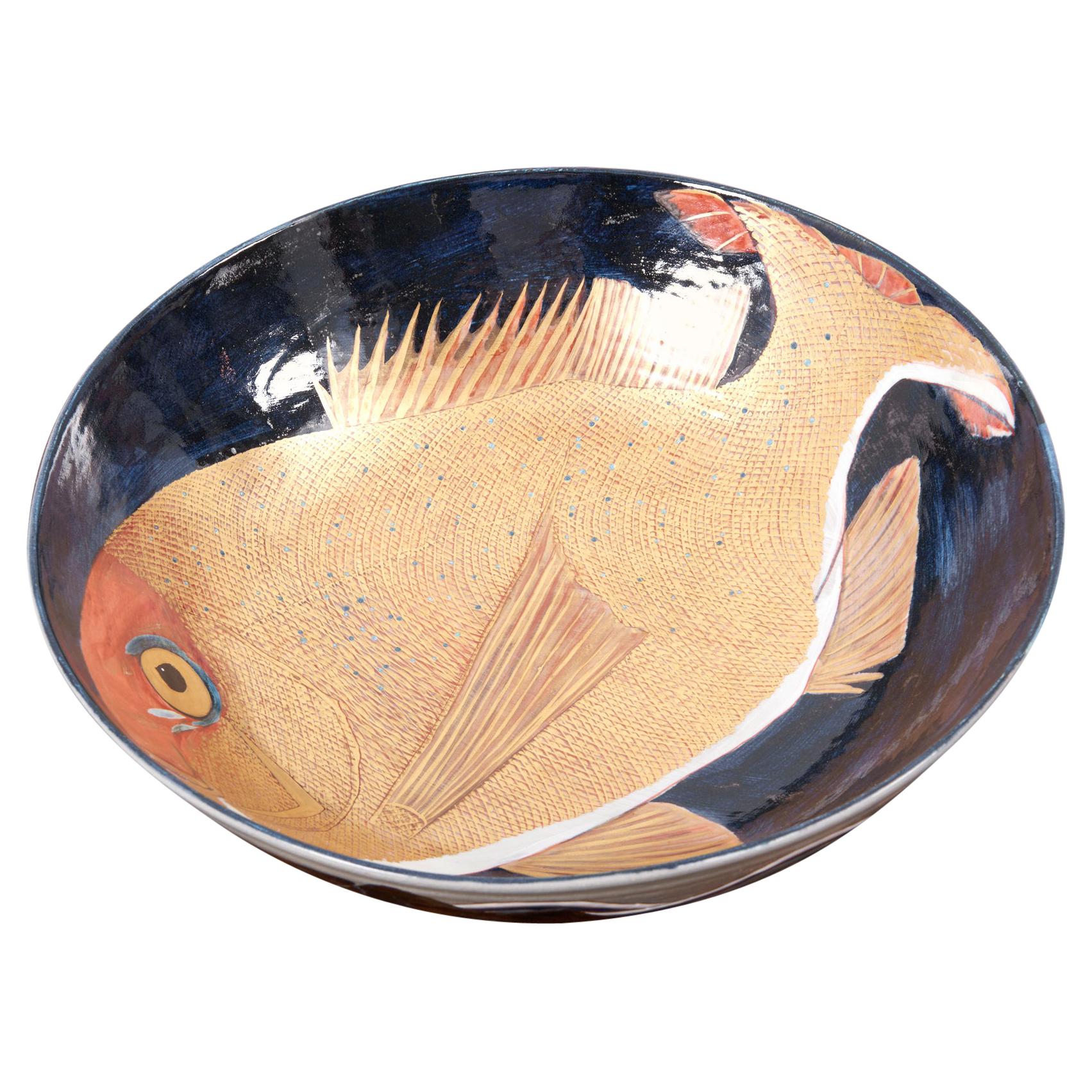 Hand Painted Ceramic Bowl, Japan, 2016 For Sale