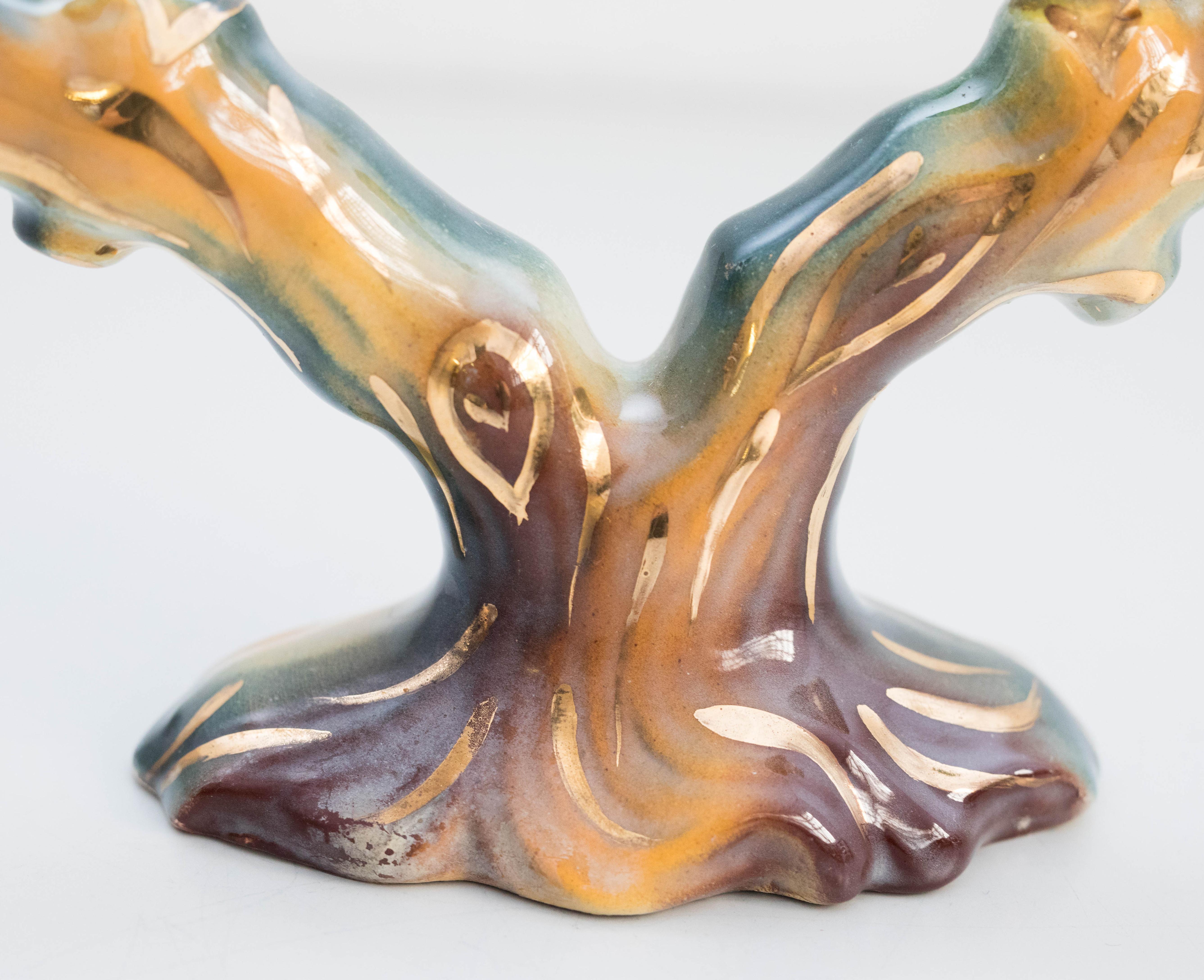Portacandele in ceramica dipinto a mano, 1940 circa 2