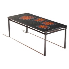 Hand Painted Ceramic Coffee Table by Adri Belgique for Belarti, 1960s