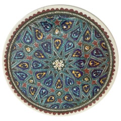 Hand Painted Ceramic Decorative Moorish Plate 1950s