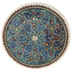 Vintage Hand Painted Ceramic Decorative Moorish Plate