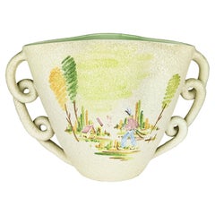 Hand painted ceramic Mid Century vase by CE AS Albisola