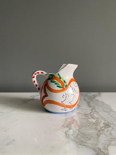 Pichet en céramique peint à la main par DeSimone, Italie, 1965